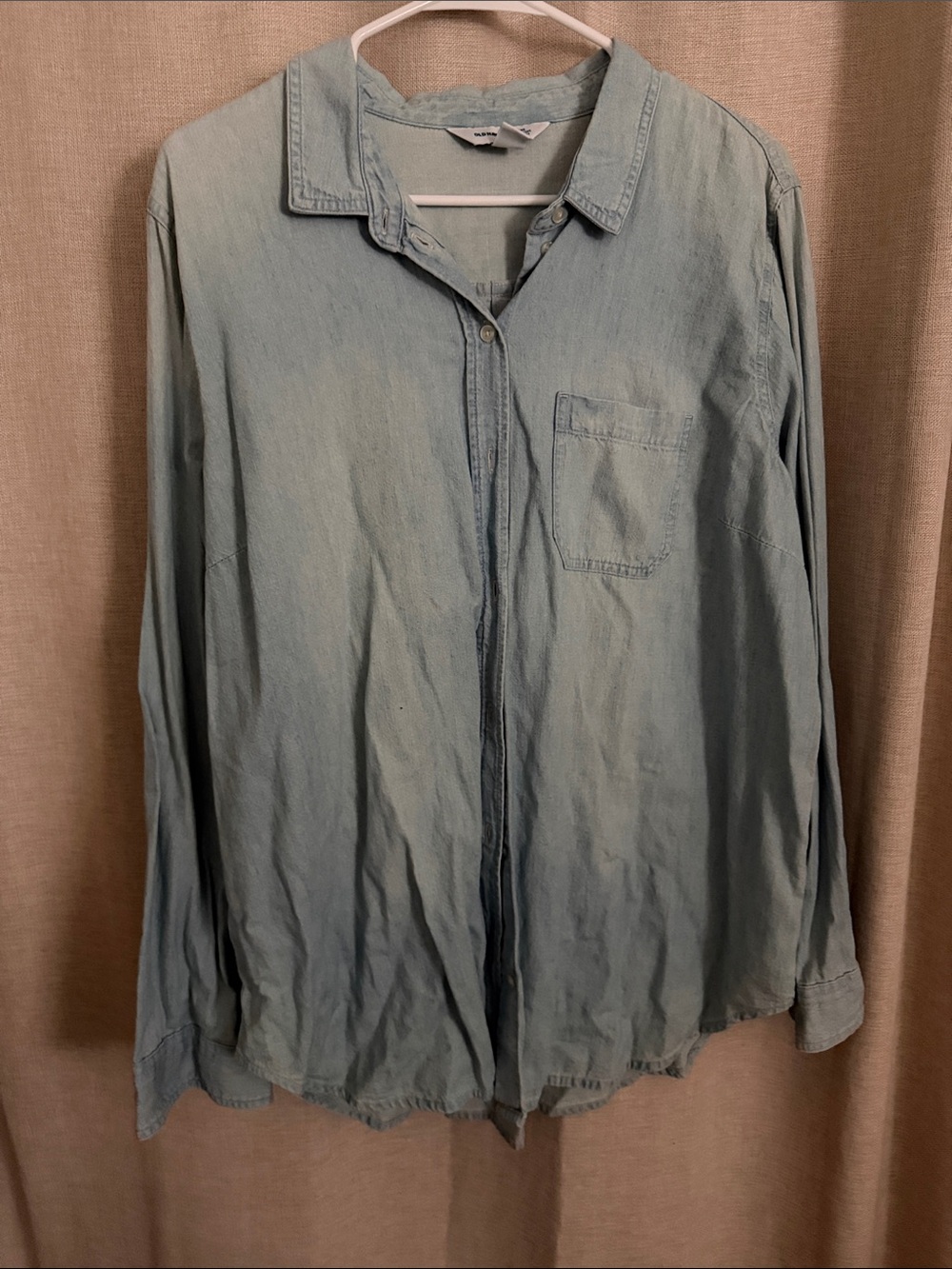 Old Navy Light Blue Button-Down Denim Shirt